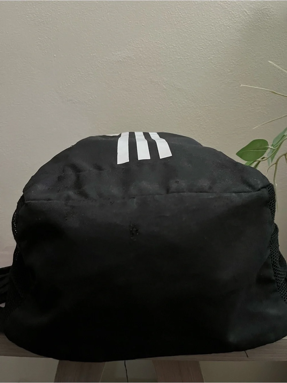 Adidas Black White 3-Stripes Backpack Bookbag School Laptop Travel Bag